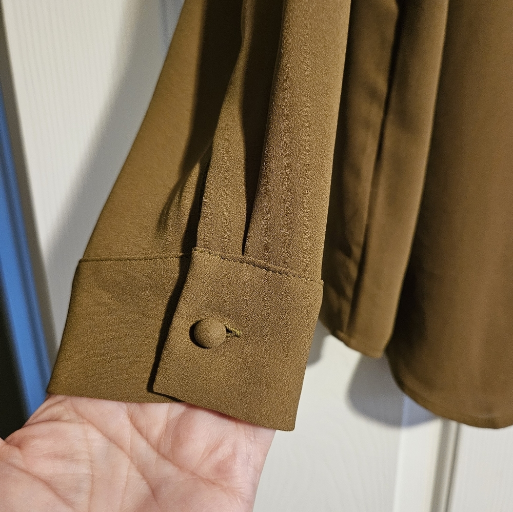 Ann Taylor Petite Button Down Blouse. - Picture 7 of 9